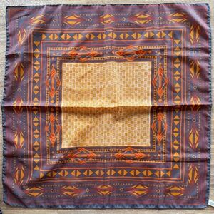 Beautiful Geometric Designed Multicolored Square Italian Scarf